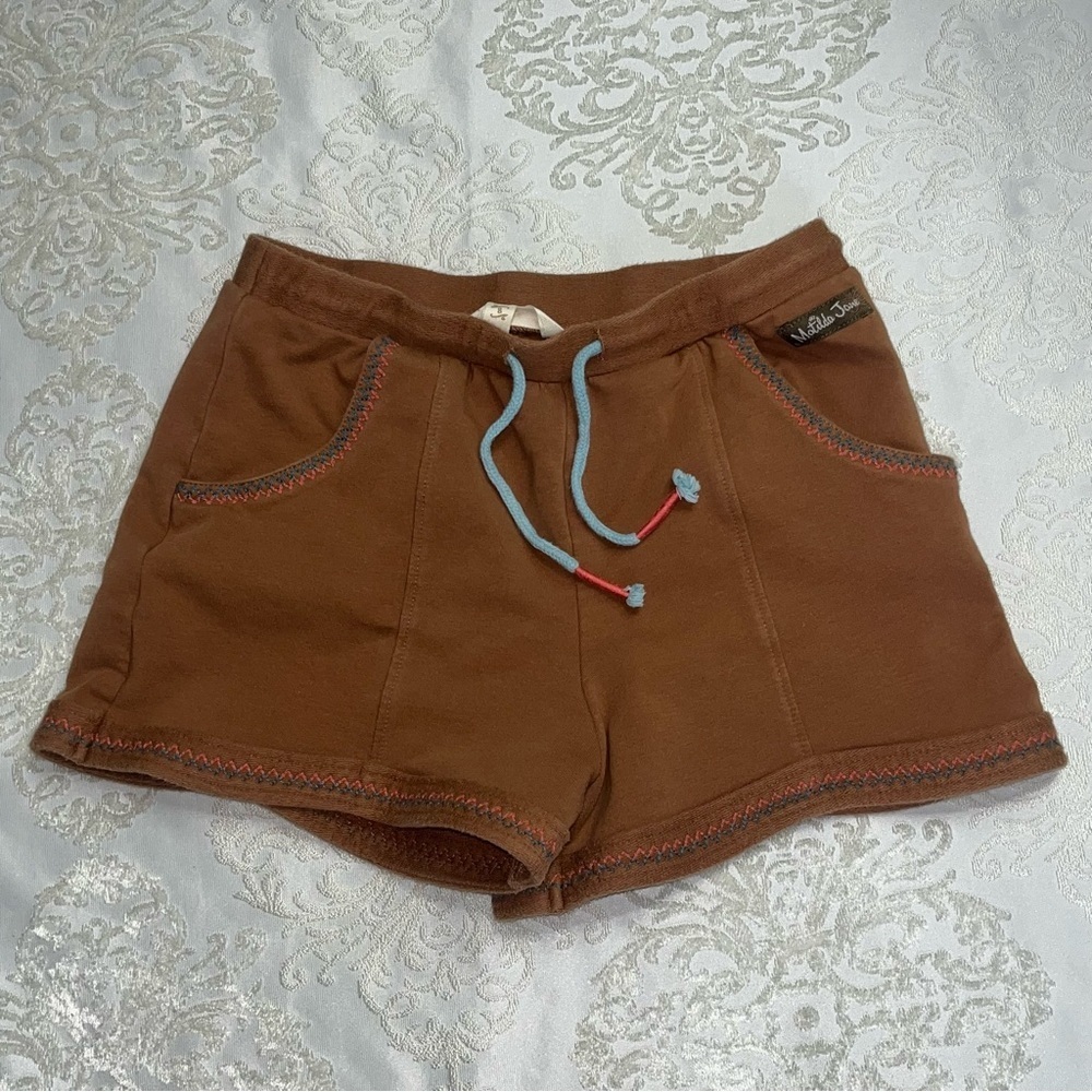 Matilda Jane Enchanted Garden Frances French Terry Shorts Brown Size 8